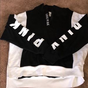 PINK quarter zip pull over